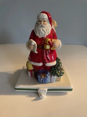 NIB Spode Christmas Tree Collection Ceramic Santa Stocking Holder - Image 1 of 4