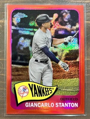 2021 Topps 65 Chrome Insert Giancarlo Stanton Red Parallel 41/70 TH65-34 - Image 1 of 2