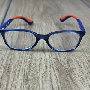 RAY BAN RB1586 3775 Polished Transparent Blue Boys Kids Eyeglasses 47-16-130 - Picture 1 of 15