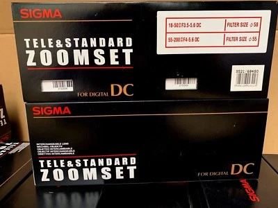 Sigma TV & Standard Zoom Set Dc for sony 18-50mm F3.5-5.6 And 55-200mm F4-5.6 - Image 1 of 4
