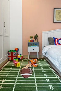 Football Field Ground Kids Play Area Rug Anti Skid Rubber Backing - 700 - Picture 1 of 6