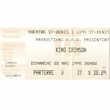 KING CRIMSON Concert Ticket Stub MONTREAL QC 5/28/95 CANADA THRAK Tour Rare
