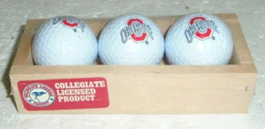 Paquete de 3 bolas de golf con logotipo de equipo Ohio State Buckeyes NCAA NUEVAS - Imagen 1 de 5