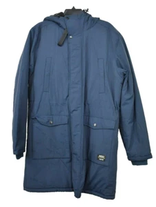 Chaqueta Parka con Capucha WeSC Para Hombre Azul Marino Forrada de Oveja Sintética Mezcla de Algodón $298 EE. UU. L - Imagen 1 de 7