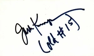 Jack Kemp Football Signed 3x5 Index Card with JSA COA - Picture 1 of 2