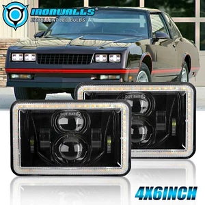 Faros LED de haz alto/bajo DRL de 4x6 pulgadas para Kenworth T800 T400 T600A W900 - Imagen 1 de 12