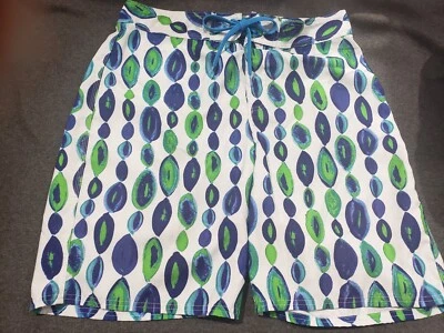 Pantalones Cortos Beach Rays Para Hombre Talla 34 Nuevos Sin Etiquetas Blanco Geométrico Azul Verde  Foto 1 de 4