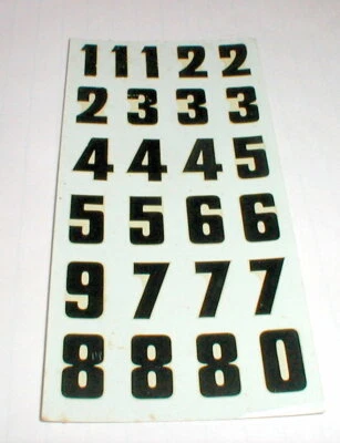 Decalques de corrida Black Number Slot Car Russkit #7117 Water Slide 1/24 completo novo na caixa - Imagem 1 de 4