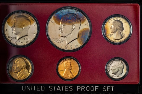 1974-S US MINT PROOF SET UNC NICE TONED BU GEM CHOICE COLOR #7 (DR) Cover