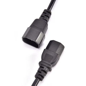 0.5m Power Extension Cable IEC Kettle Male to Female UPS Lead C13 - C14 Black - Picture 1 of 4