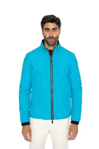$3200 ISAIA NAPOLI Bomber Jacket Techno Wool / Leather Details 38 US / 48 EU - Picture 1 of 7