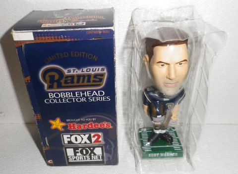 KURT WARNER Bobblehead St. Louis Rams NFL Football 2002 Limited Edition Hardees Cover