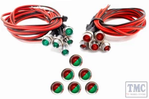 LED-GRCP DCC Concepts Chrome Mounted Panel 6x Pre-wired Green - Picture 1 of 1