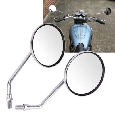铬后视镜适用于本田 CB 350 450 500 600 川崎雅马哈摩托车 — 第 1/4 张图片