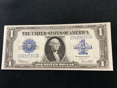1923 $1 Large Size Silver Certificate "Speelman/White" signitures UNC/PRESSED - Image 1 of 4