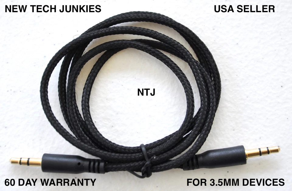 3.5mm male stereo audio aux auxiliary cable for iPod mp3 car iPhone 4s 5c 6 plus - Image 1 of 2