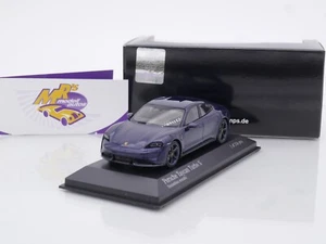 Minichamps 410068475 # Porsche Taycan Turbo S Baujahr 2019 " blaumetallic " 1:43 - Bild 1 von 3