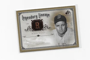 BOBBY DOERR 2005 SP LEGENDARY CUTS #LE-BD LEGENDARY LINEAGE /399 RARE RED SOX - Picture 1 of 1