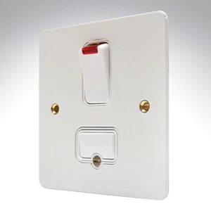 MK Edge 13A DP Switched Connection Unit Neon with White Insert - Picture 1 of 1