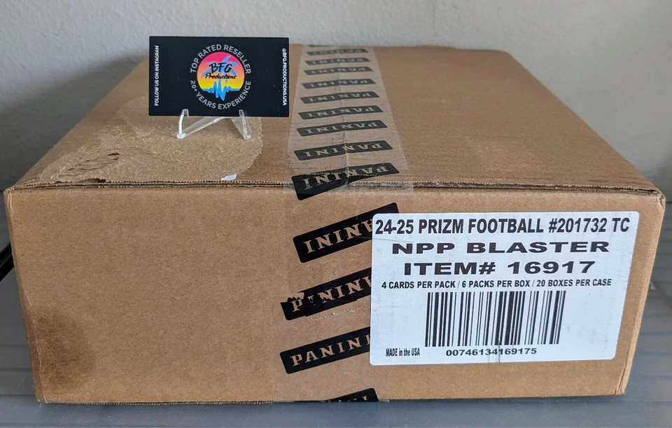 2024 PANINI PRIZM FOOTBALL FACTORY 20 BOX BLASTER CASE - ORANGE LAZERS