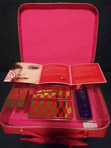 Estee Lauder set 2 lipsticks 2 eyeshadow set makeup remover full size&travel bag