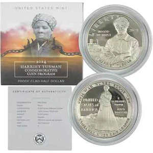 2024-S Harriet Tubman PROOF Half Dollar Commemorative Coin W/Box & COA - Picture 1 of 1