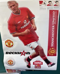 2002 Vintage David Beckham Manchester United Giant Wall Stickers - Picture 1 of 18