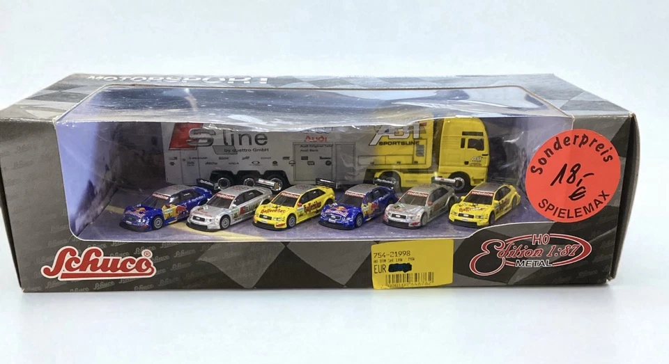 Schuco Motorsport Racing Escala HO Metal Race Team Set - Audi 2004 - Remolque para coches Foto 1 de 4