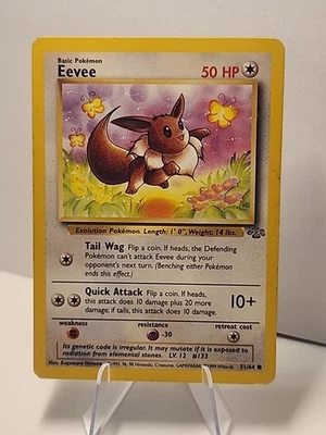 Eevee 51/64 Jungle Regular Pokémon TCG MP Vintage  - Image 1 of 2