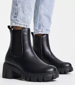 New Look Ankle Chelsea Boots Shoes Ladies Faux Suede Casual Zip Com Winter - Picture 1 of 4