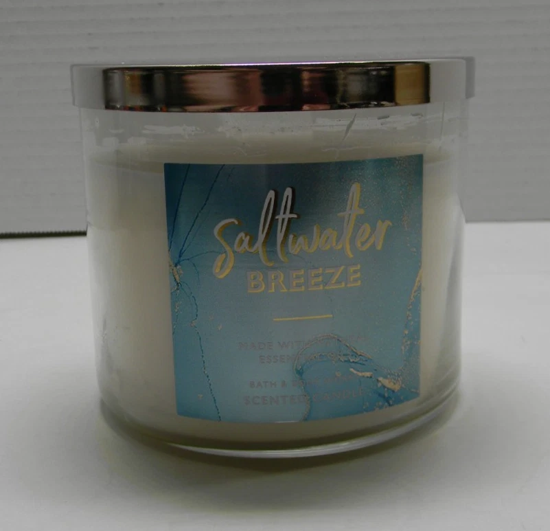 Vela de 3 mechas Bath & Body Works Saltwater Breeze VER DESC completo Foto 1 de 4