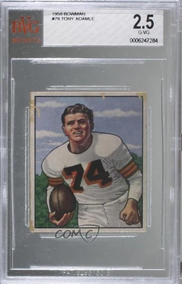 1950 Bowman Tony Adamle #79 BVG 2.5 Rookie RC - Image 1 of 2