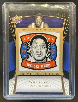 Parches de costura UD Premier Willis Reed 2007-08 oro #25/25 Foto 1 de 2
