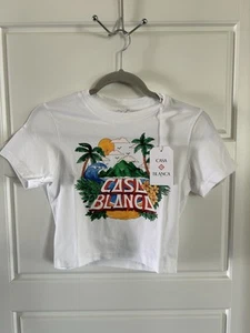 Casa Blanca Damen weißes Jersey-T-Shirt Casa Beachway Druck Größe S $ 193 (sm Fleck) - Bild 1 von 6