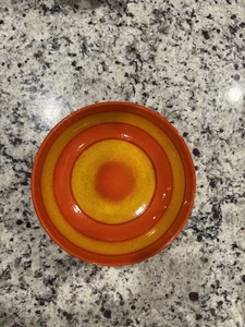 Vintage orange Keramik Schale von Baldelli, Italien 70er Jahre - Bild 1 von 13