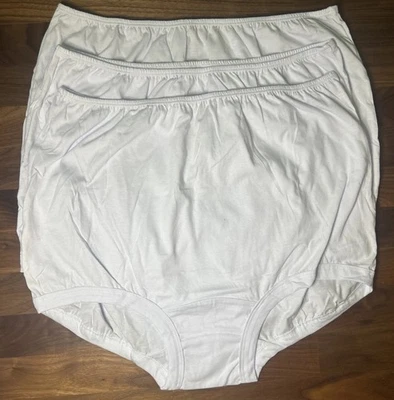 Lote De 3 Bragas De Colección Vermont Country Store Calzoncillos De Algodón Pierna Bandada Blanco Talla 10 Foto 1 de 4