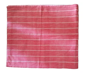 Corredor de mesa vintage 100% algodón a rayas rojo blanco 79" largo 17" ancho granja - Imagen 1 de 2