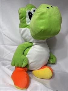 Super Mario Bros Yoshi Jumbo Plush 22” Stuffed Nintendo 2019 Shell Pocket! - Picture 1 of 8