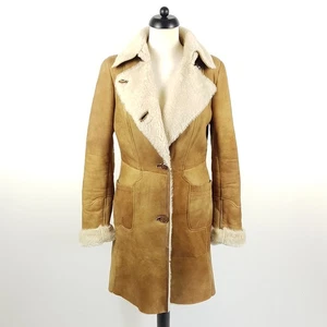 Milestone Lammfellmantel Damen Gr. 38 M Braun Leder Mantel Lammfell Jacke - Bild 1 von 12