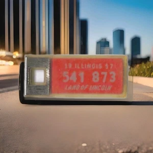 DAV mini license plate Illinois 541-873 1957 Vintage vg + - Picture 1 of 2