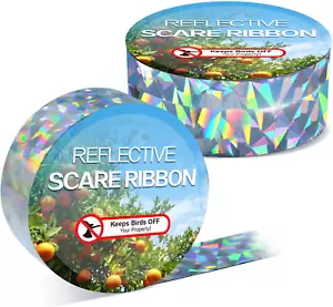 Scare Tape Ribbon(524Ft) - Reflective Tape for Birds - Keep Birds Away Outdoor - - Picture 1 of 7