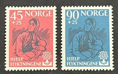 Travelstamps: Norway Semi-Postal Stamps Scott #B64-B65 Mint MOGH  - Image 1 of 4