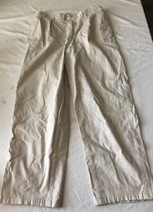 Brooks Brothers Mens Golf Pants 32x28 Chino Cotton Flat Front Golf Patch - Picture 1 of 8