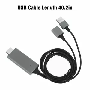 1080P HDMI Mirroring Cable Phone to TV HDTV Adapter Cord for iPhone iPad Android - Picture 1 of 12