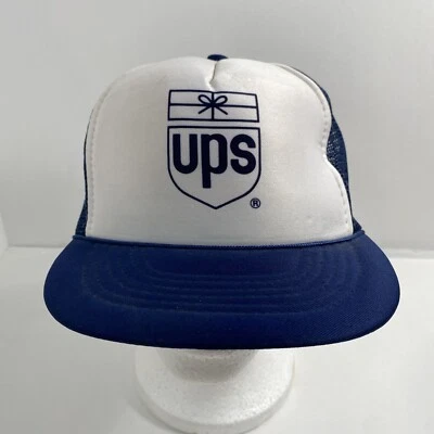 Capital UPS SnapBack Sombrero Blanco Y Azul Camionero Cuerda Sombrero Gorra De Colección Foto 1 de 4