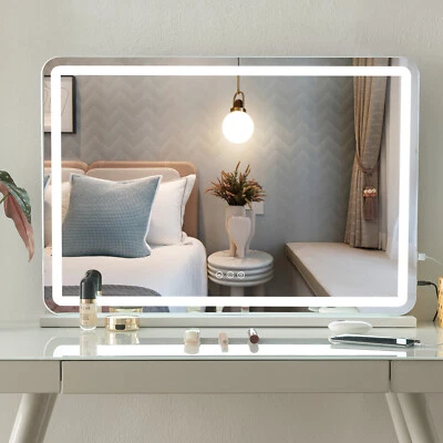 YAMISSI Modern Bedroom 80x55cm Hollywood Vanity Make Up Mirror with LED Lighted USB Port