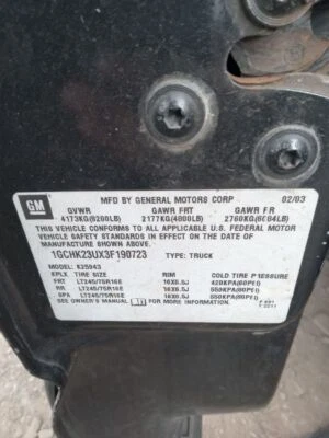 Used A/C Compressor fits: 2003 Chevrolet Silverado 2500 pickup gasoline Grade C Foto 1 de 4