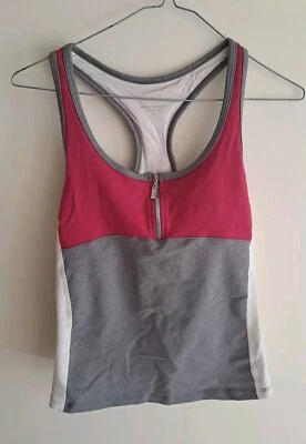 Blusa Bebe Activewear Active corte baixo zíper frontal academia esportiva tamanho 10 pequena $4 EXPRESSA - Imagem 1 de 4