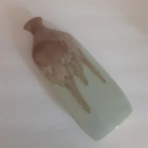 Decorative Drip Glaze Tall Vase 12" Seafoam Green Calming - Picture 1 of 5