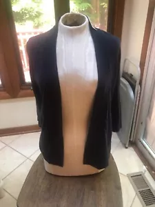 Talbots Petite Open Front Navy Blue Lightweight Cotton Cardigan sz P - Picture 1 of 6